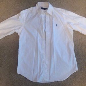 White polo button down